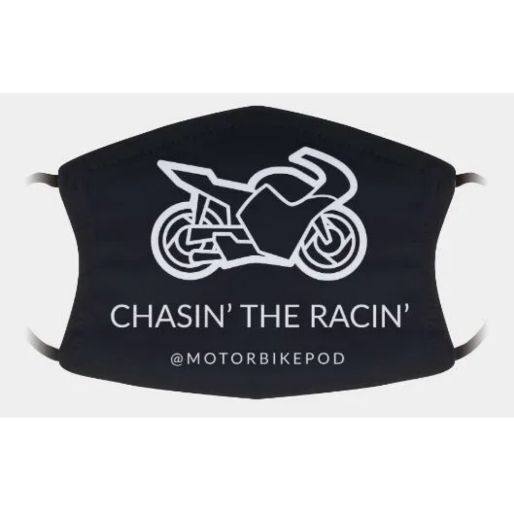 Chasin the Racin Podcast Face Mask Merchandise